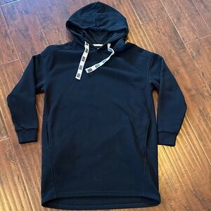 UGG Black LONG Hoodie with Logo Drawstrings